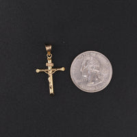 Real 14K Gold Crucifix Cross Pendant