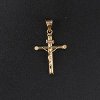 Real 14K Gold Crucifix Cross Pendant
