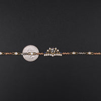10K Gold Quinceanera Bracelet Blue Stones