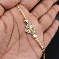 10K Gold Heart Mom Bracelet
