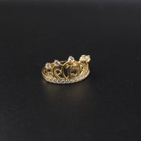 Real 10K Gold Quinceanera Crown Ring