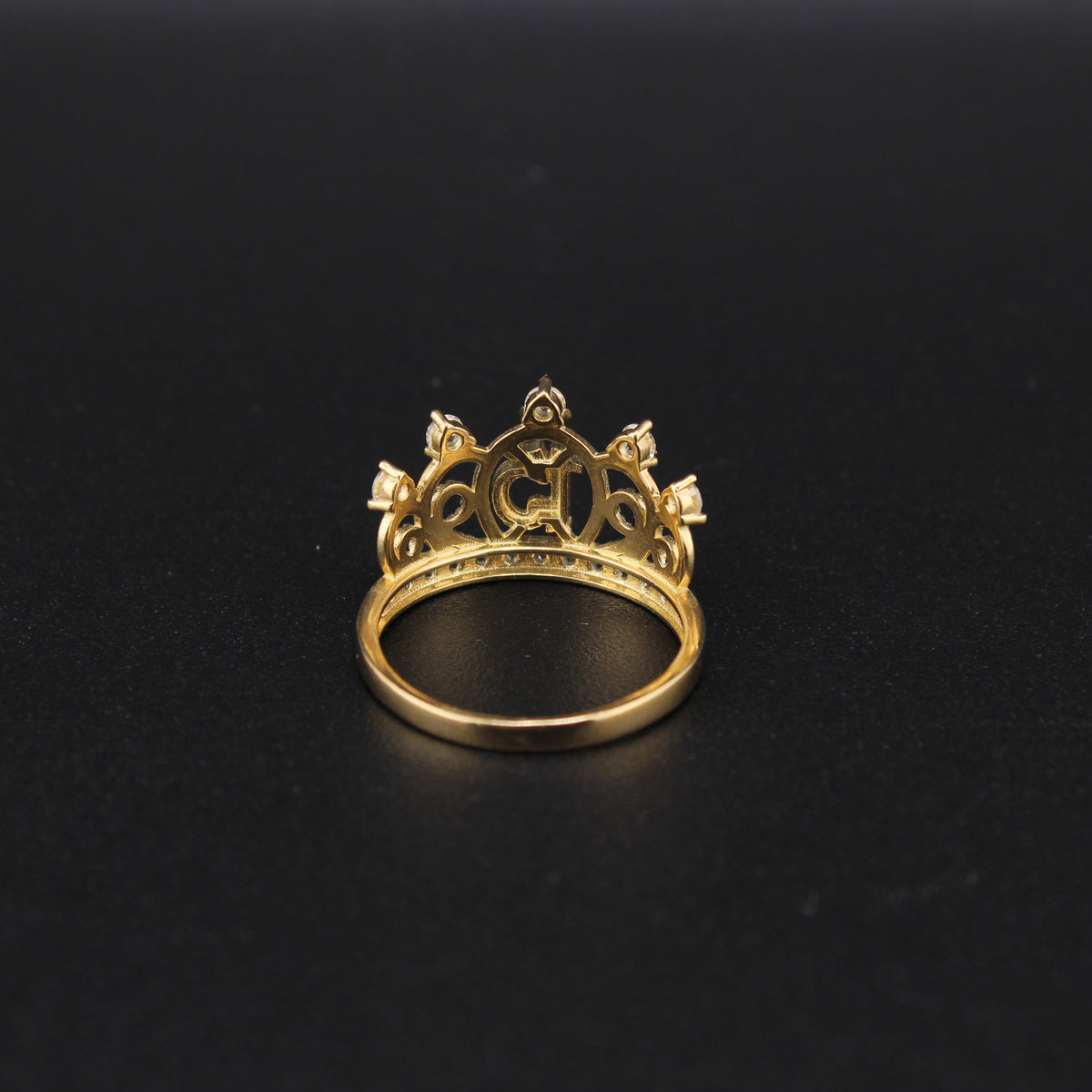 Real 10K Gold Quinceanera Crown Ring