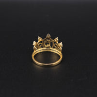 Real 10K Gold Quinceanera Crown Ring