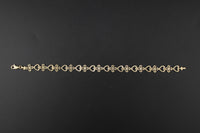 Real 10K Gold Nugget Bracelet Heart & Cross