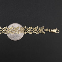 10K Gold Nugget Bracelet Butterfly
