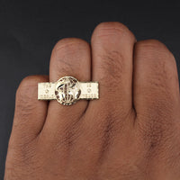 10K Gold World is Yours Ring - Rectangle