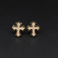 10K Gold Cross Earrings
