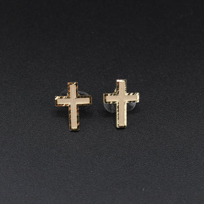 10K Cross Earrings
