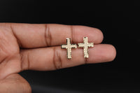 10K Cross Earrings