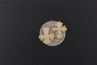 10K Gold Cross Earrings