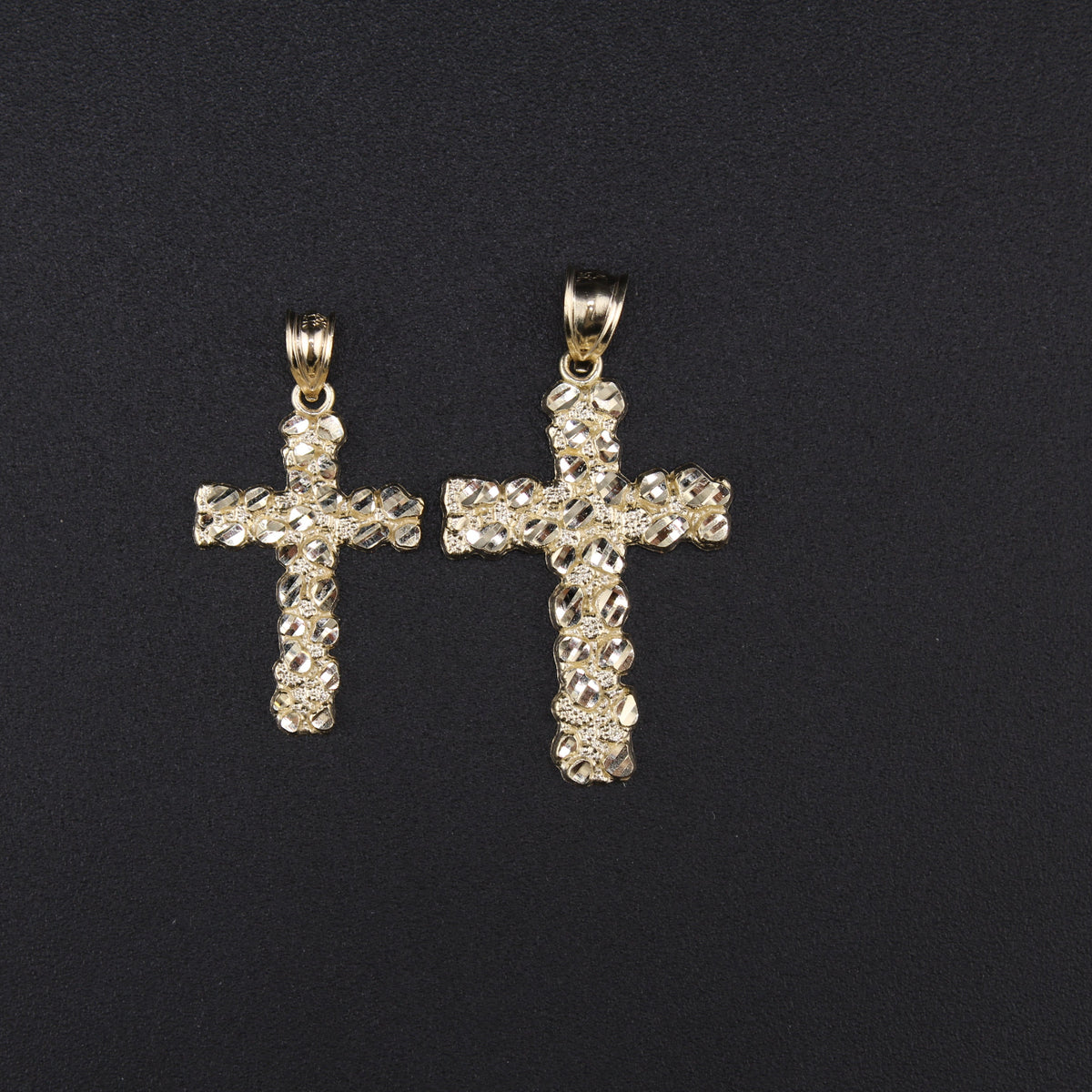 10K Gold Nugget Cross