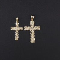 10K Gold Nugget Cross