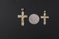 10K Gold Nugget Cross