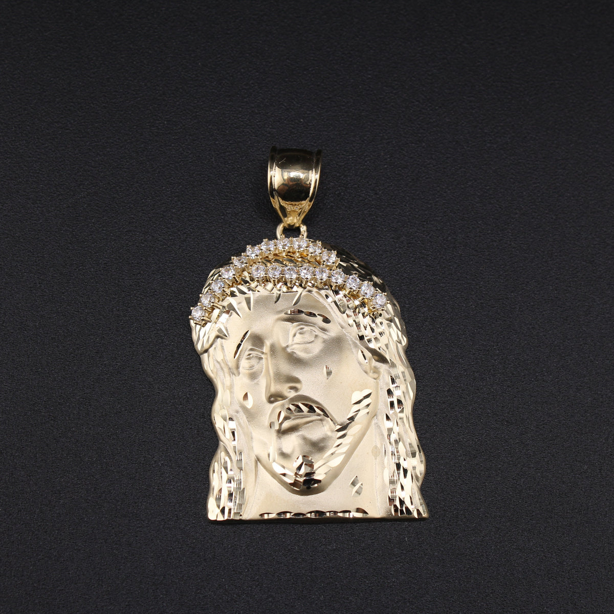 10K Gold Jesus Face Pendants