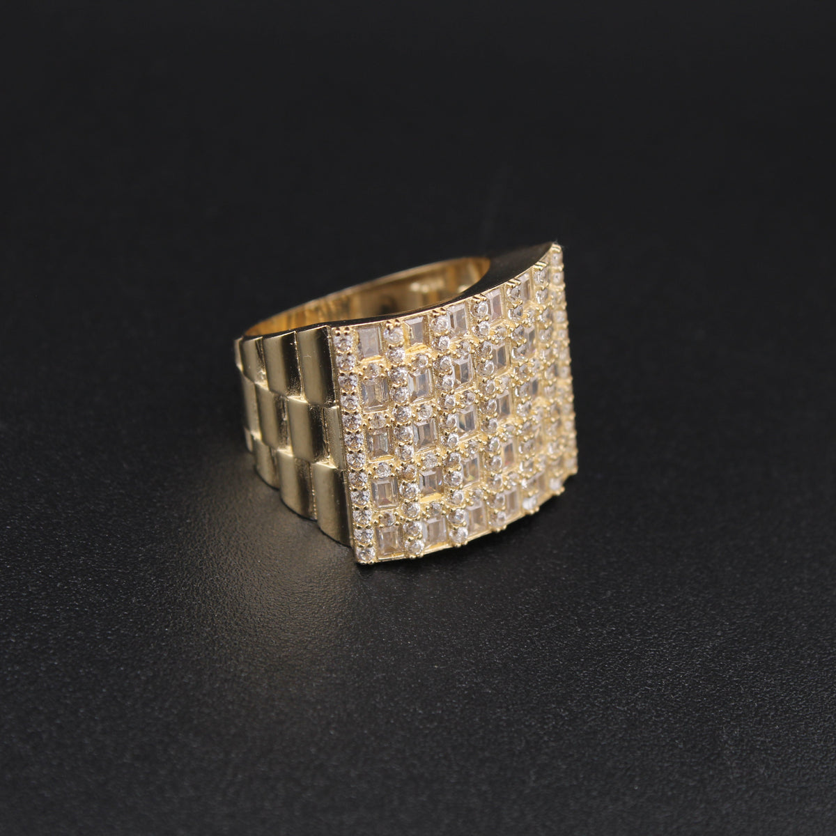 10K Gold Mens Statement Ring
