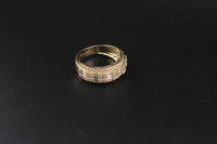 10K Gold Mens Band CZ