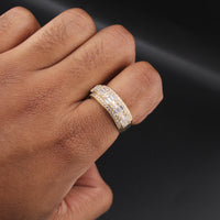 10K Gold Mens Band CZ