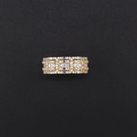 10K Gold Mens Band CZ