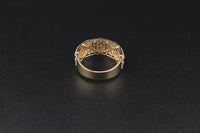 10K Gold Mens Band CZ
