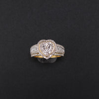 10K Diamond Heart Ring Set