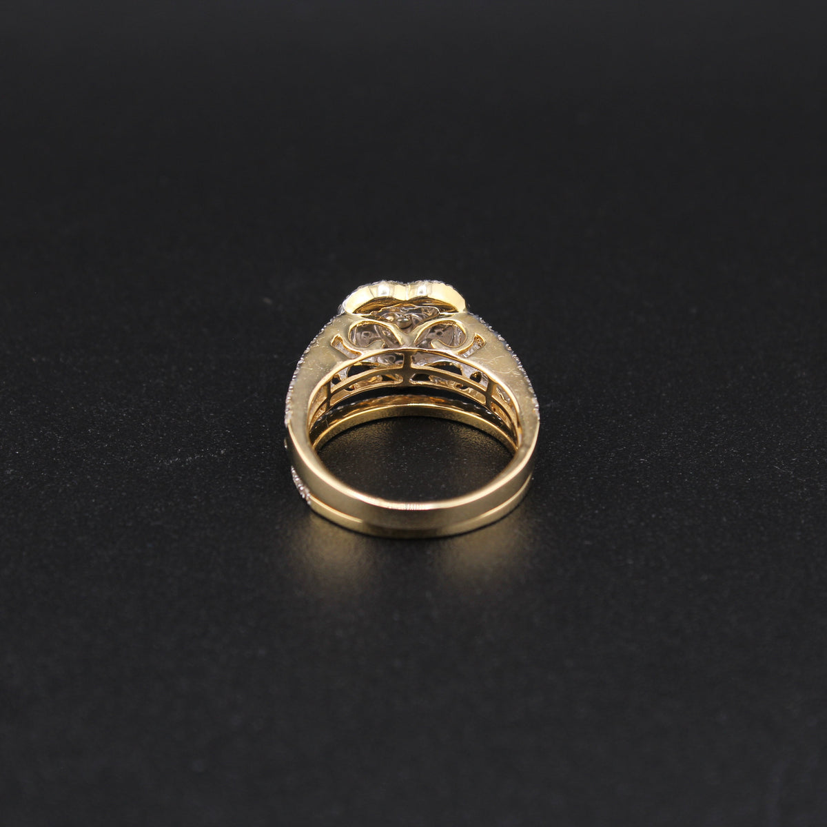 10K Diamond Heart Ring Set