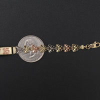 10K GOld Quinceañera Bracelet with ID