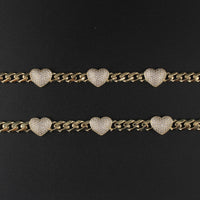 10KT Cuban Link Chain with Heart