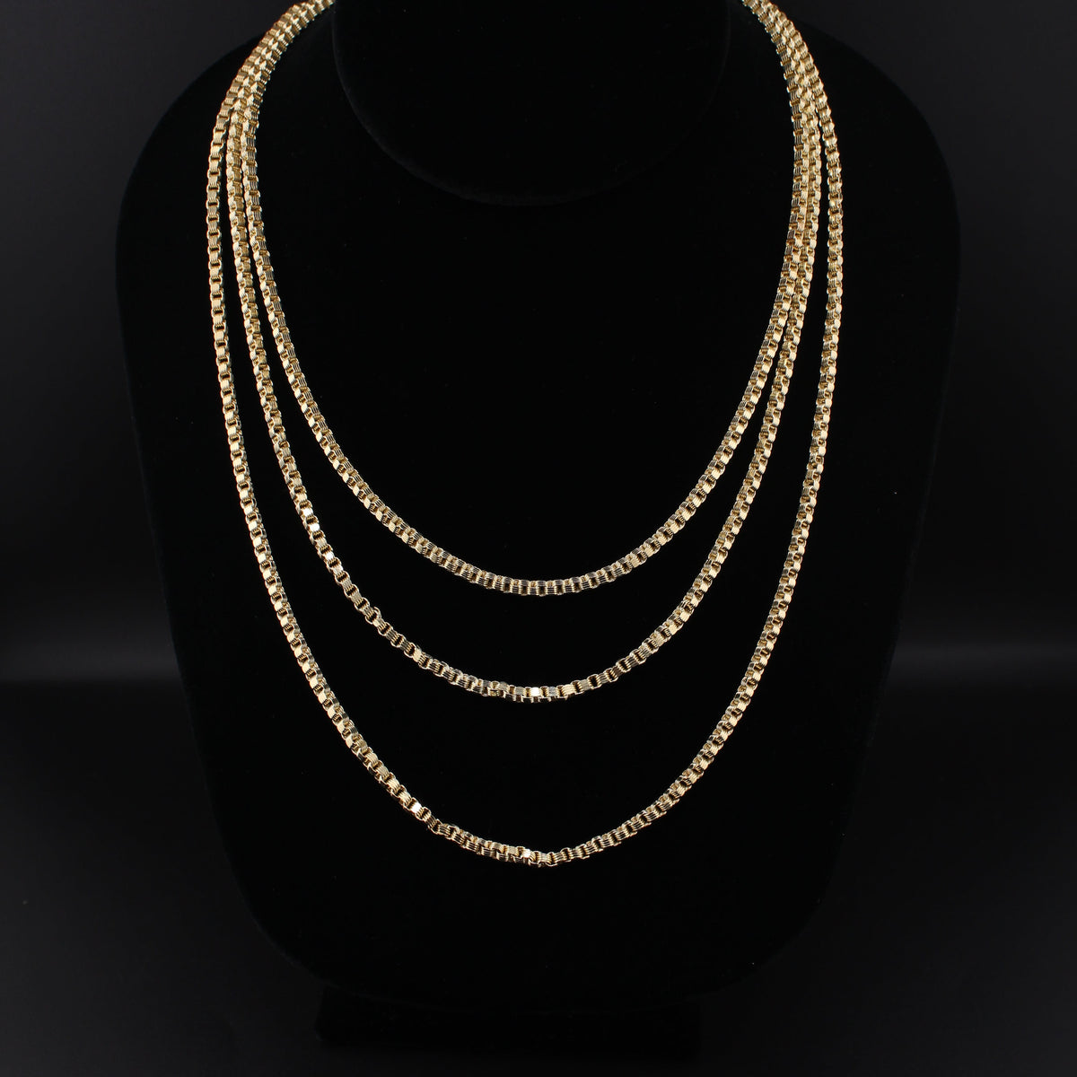 10K Gold Box Byzantine Chain Alexandria Necklace