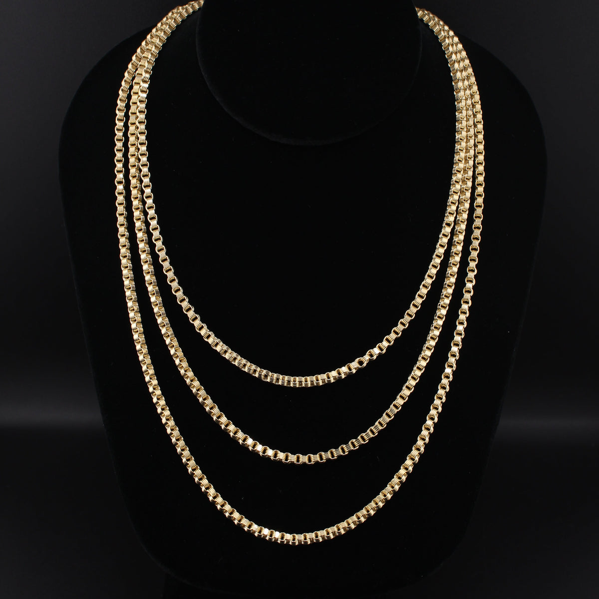 10K Gold Box Byzantine Chain Alexandria Necklace