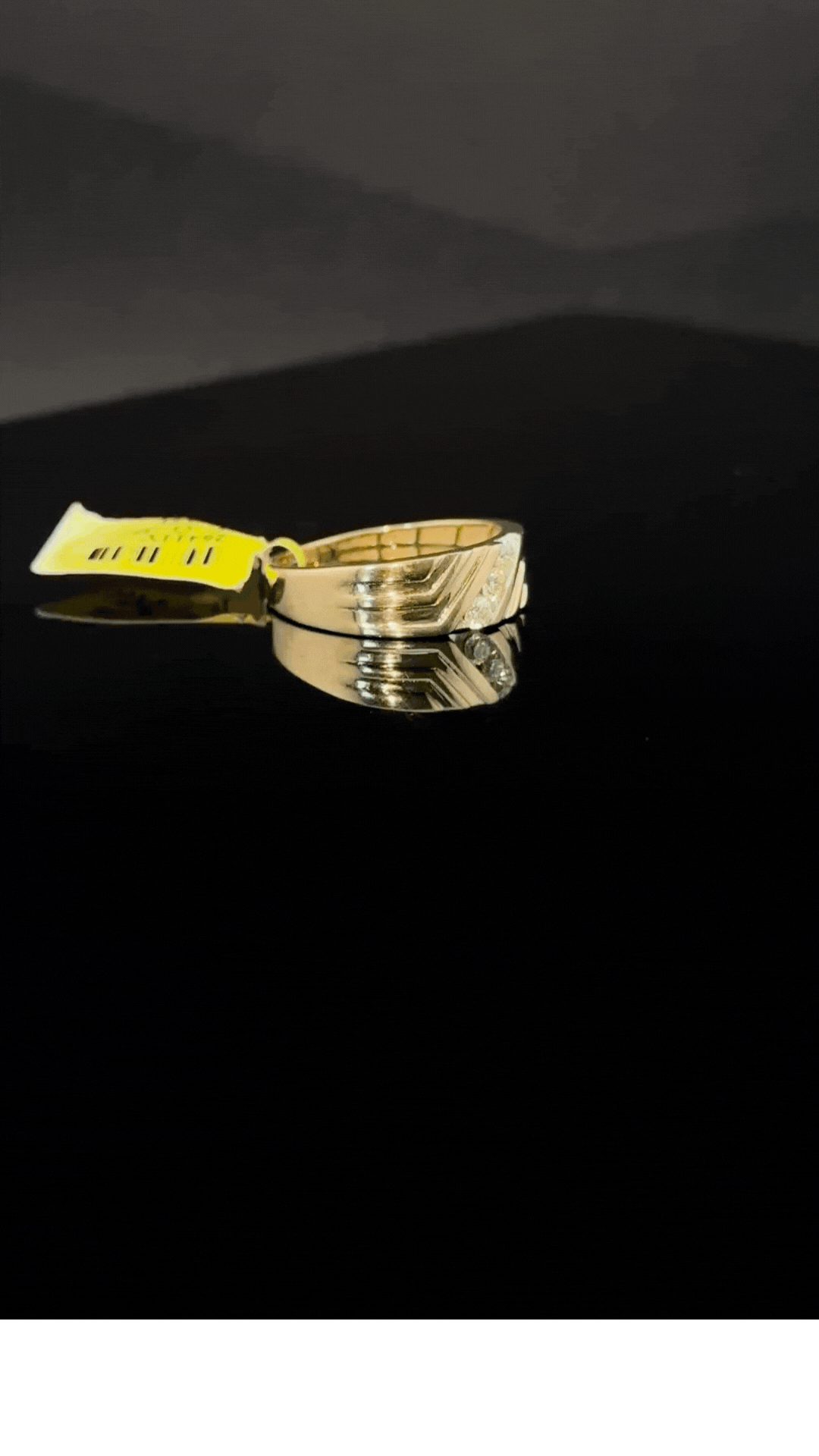 Real 10K Gold Diamond Mens Band