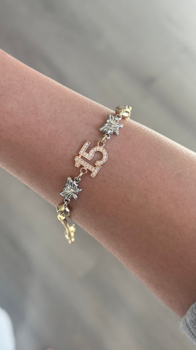 10K Quinceañera Bracelet