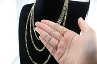 Real 10K Gold 4mm Figaro Chain