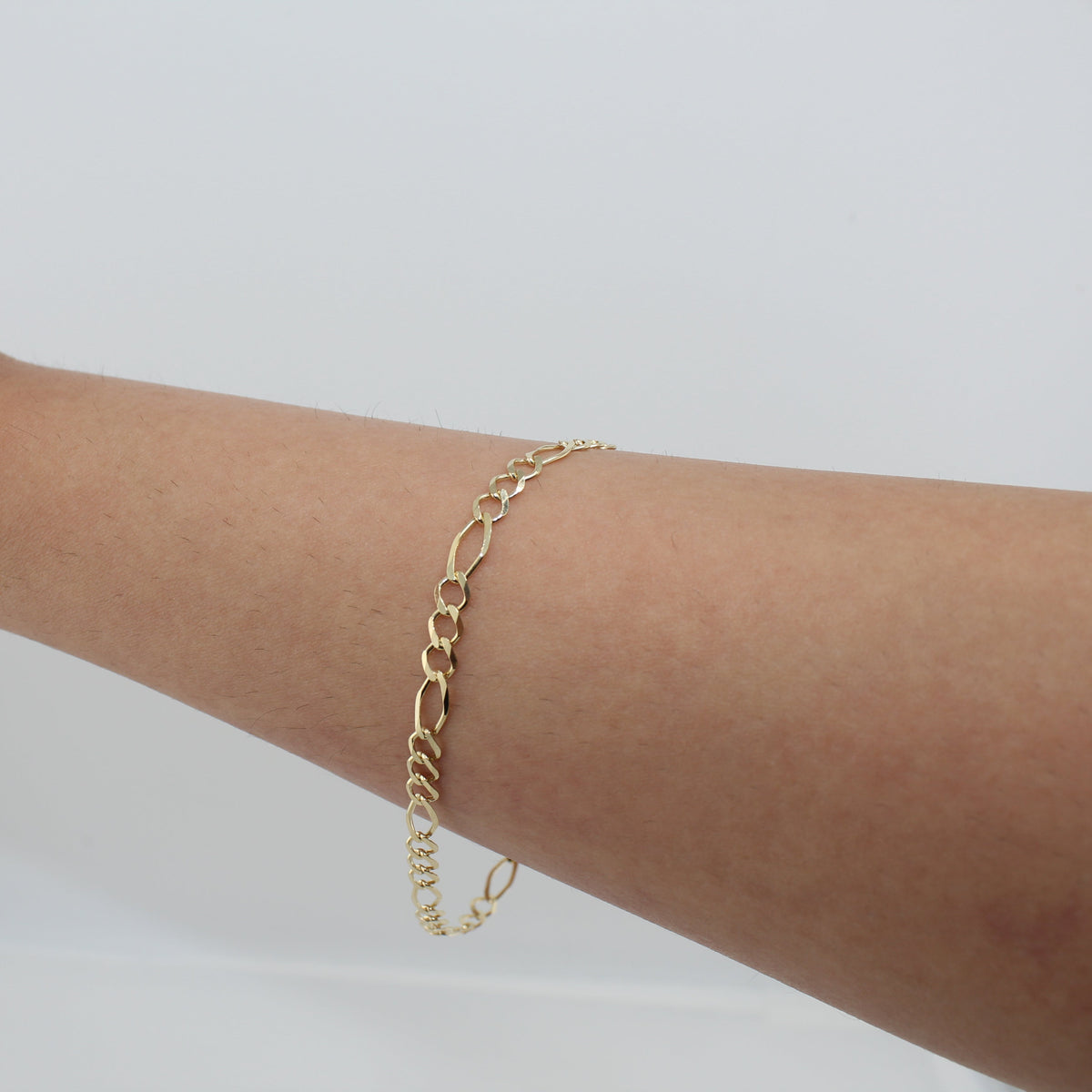 Real 10K Gold 4mm Figaro Chain