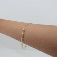 Real 10K Gold 4mm Figaro Chain