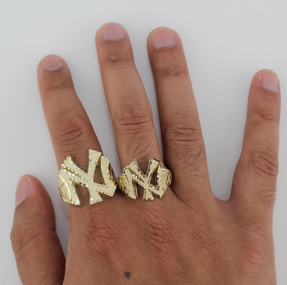 Real 10K Gold NY Nugget Ring