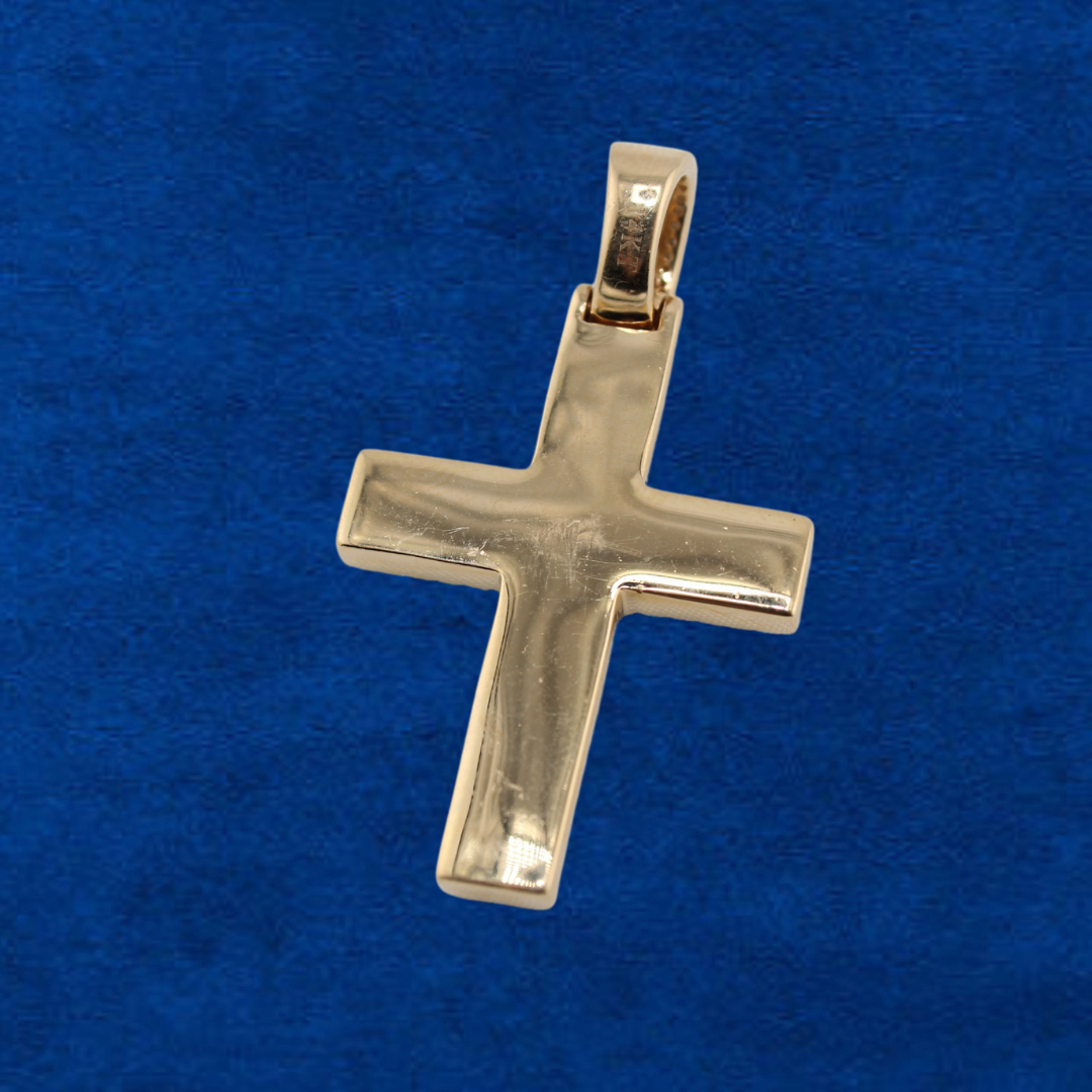 Cruz de diamantes de oro de 14 quilates auténtico