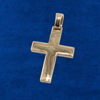 Cruz de diamantes de oro de 14 quilates auténtico