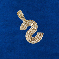 Real 10K Gold Diamond "S" letter