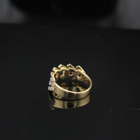 Anillo de oro de 10K auténtico con diamante para hombre