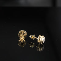 Real 10K Gold Diamond Earrings