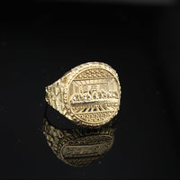 Anillo de oro de 10K auténtico de la "Última Cena"
