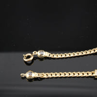 Pulsera de quinceañera de oro de 10K real