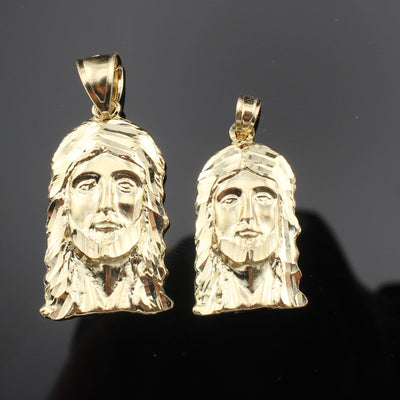 10K Yellow Gold Jesus Pendant (small/medium)