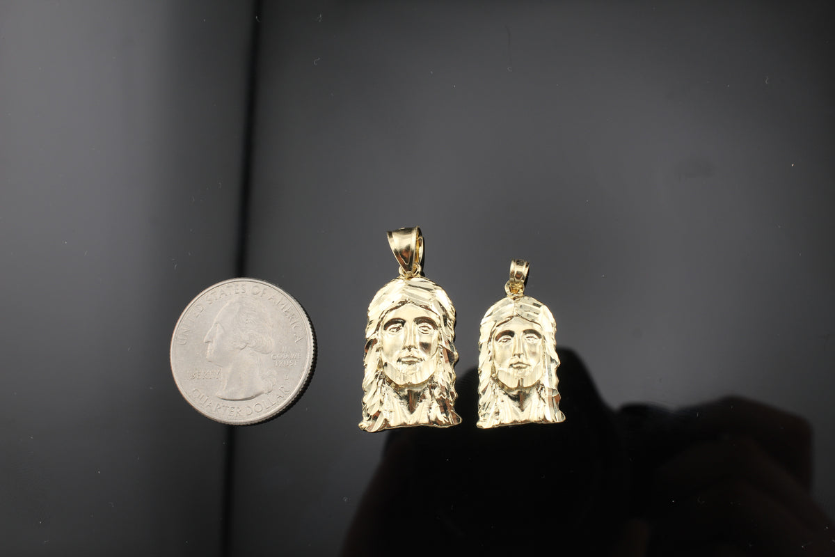 Real 10K Yellow Gold Jesus Pendant (small/medium)