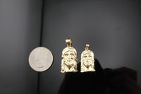 Real 10K Yellow Gold Jesus Pendant (small/medium)