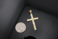 Real 10K Gold Nugget style cross pendant