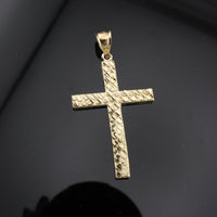 Real 10K Gold Nugget style cross pendant