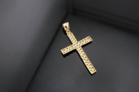 Real 10K Gold Nugget style cross pendant