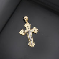 Real 10K Gold Cross with jesus Crucifix pendant