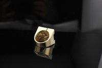 Real 10K Gold Big "K" Inital Diamond Ring